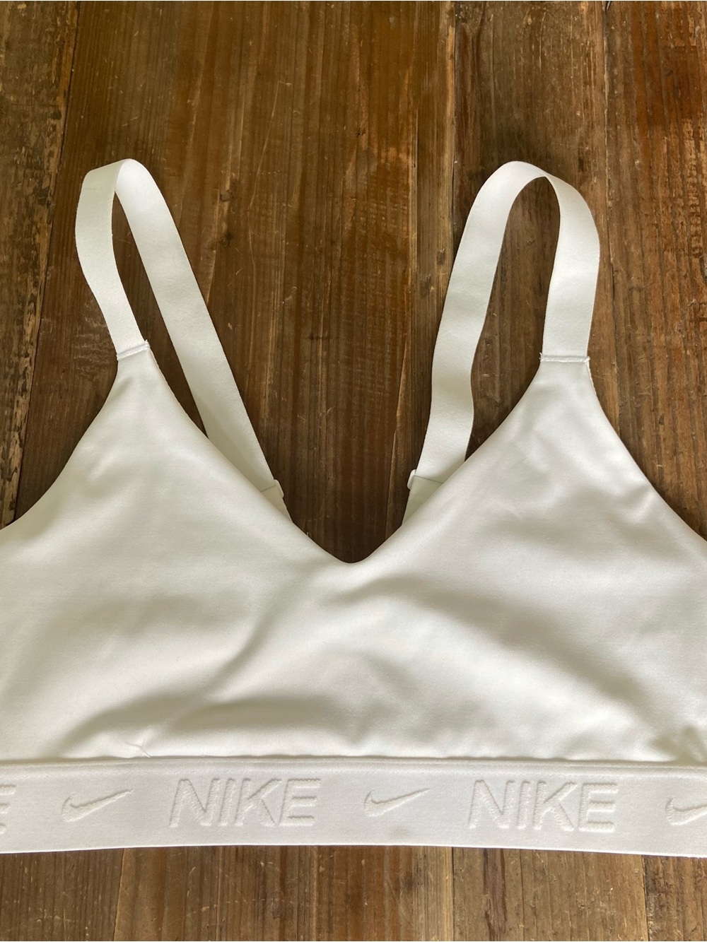 Nike Sports Bra White Wireless Bralette - Smooth Support XS